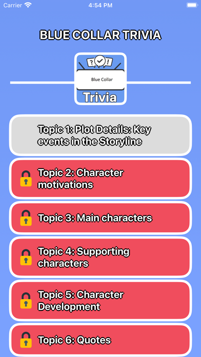 Captures d'écran de Blue Collar Trivia
