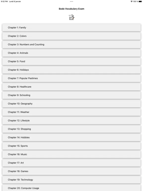 Bodo Vocabulary Exam iPad  سکرین شاٹس