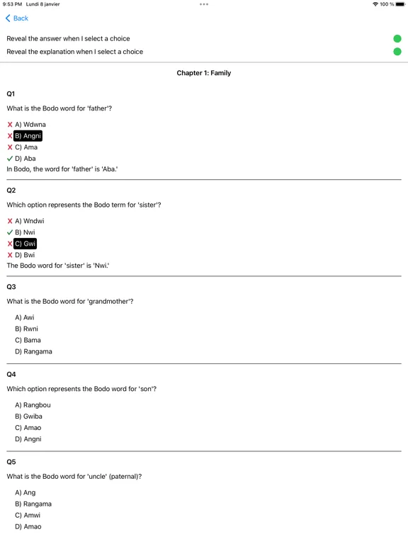 Bodo Vocabulary Exam iPad  سکرین شاٹس