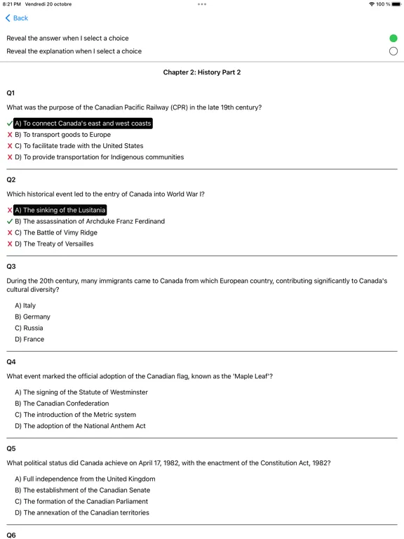 Canadian Citizenship Exam iPad  স্ক্রিনশট