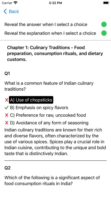 Captures d'écran de Culture of India Exam
