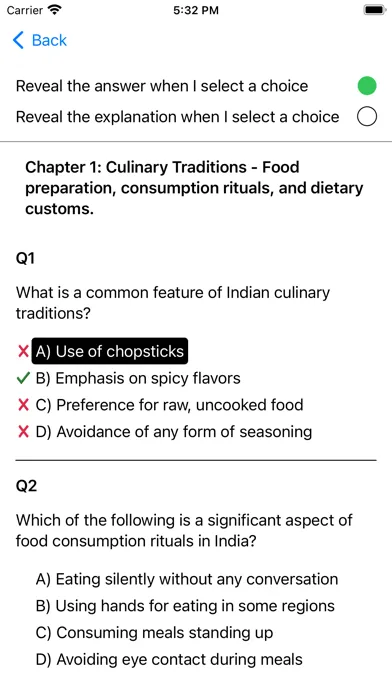 Captures d'écran de Culture of India Exam