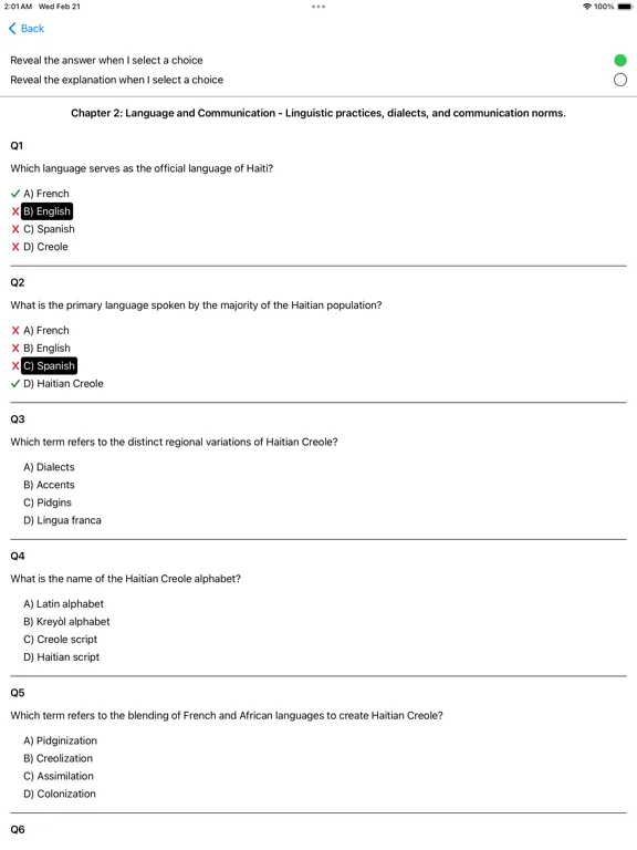 Culture of Haiti Exam iPad 應用截圖