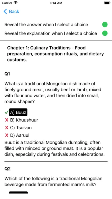 Captures d'écran de Culture of Mongolia Exam