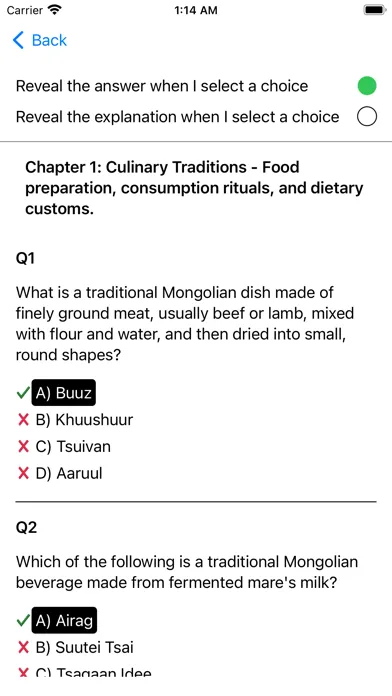 Captures d'écran de Culture of Mongolia Exam