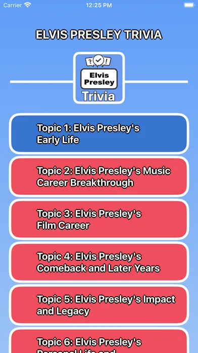 Elvis Presley Trivia Screenshots