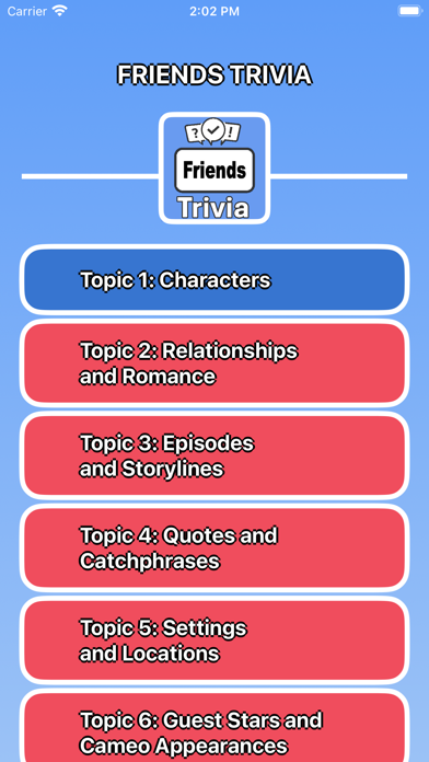 Ảnh chụp màn hình của Friends Trivia