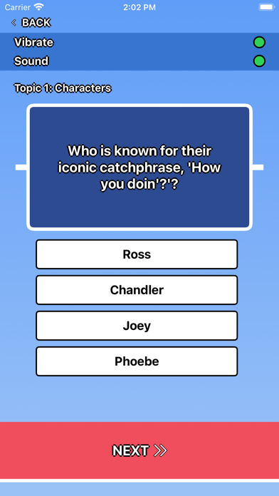 Ảnh chụp màn hình của Friends Trivia