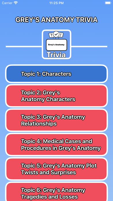 Grey's Anatomy Trivia Screenshots