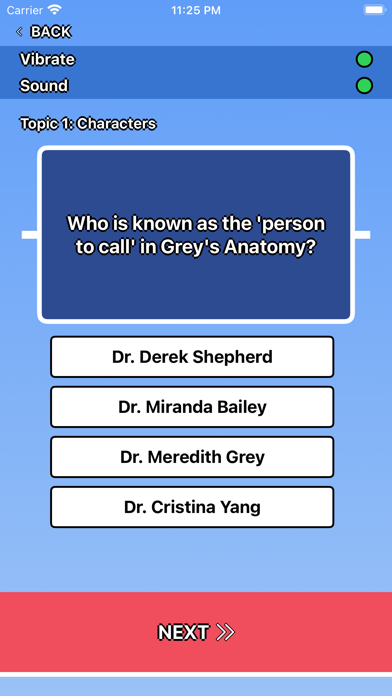 Grey's Anatomy Trivia Screenshots