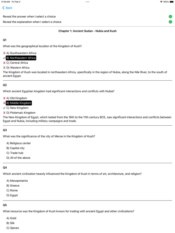 Скриншоты History of Sudan Exam iPad 