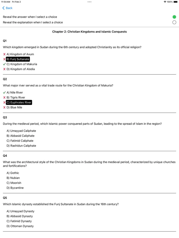 Скриншоты History of Sudan Exam iPad 