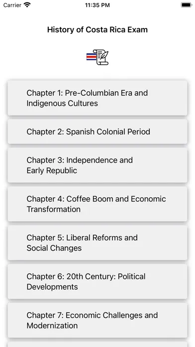 History of Costa Rica Exam Screenshots
