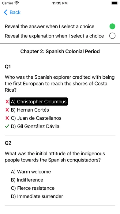 History of Costa Rica Exam Screenshots