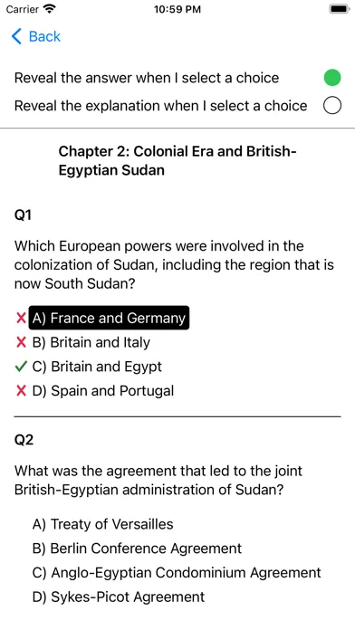 History of South Sudan Exam سکرین شاٹس