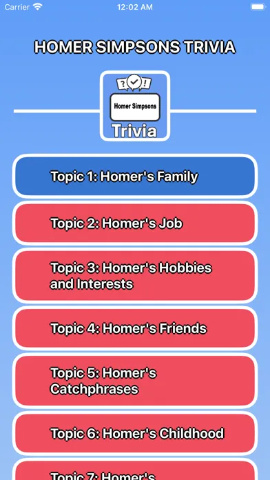 Homer Simpsons Trivia स्क्रीनशॉट