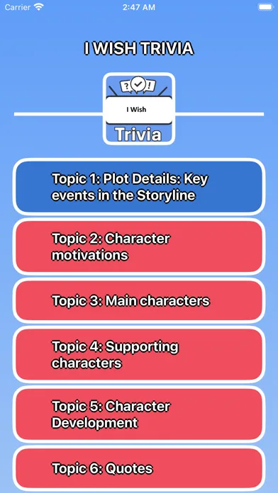 Ảnh chụp màn hình của I Wish Trivia