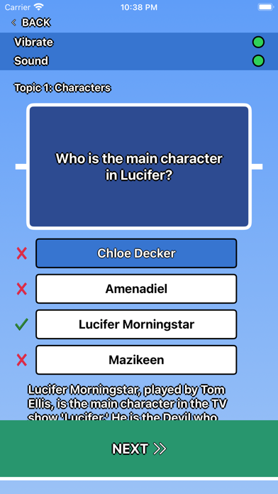 Lucifer Trivia स्क्रीनशॉट