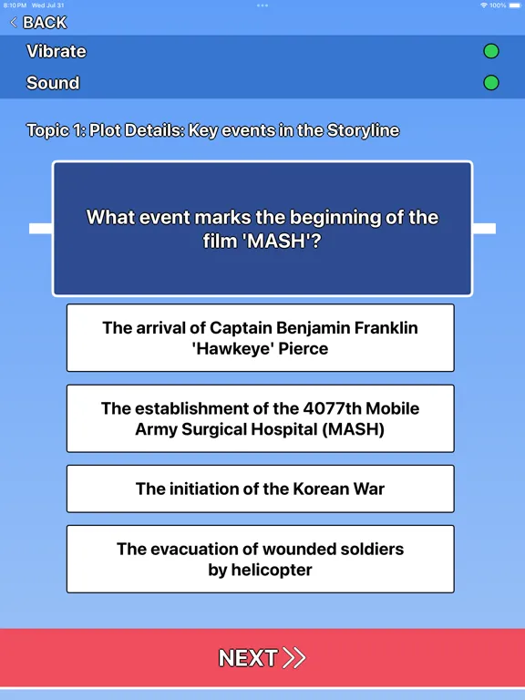 تصاویر M*A*S*H Trivia iPad 
