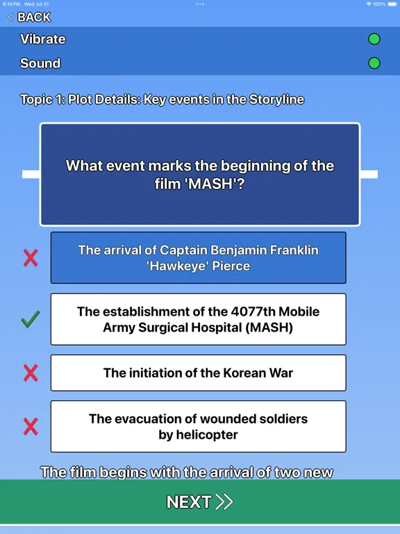 تصاویر M*A*S*H Trivia iPad 