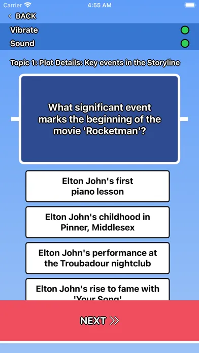 Tangkapan layar Rocketman Trivia