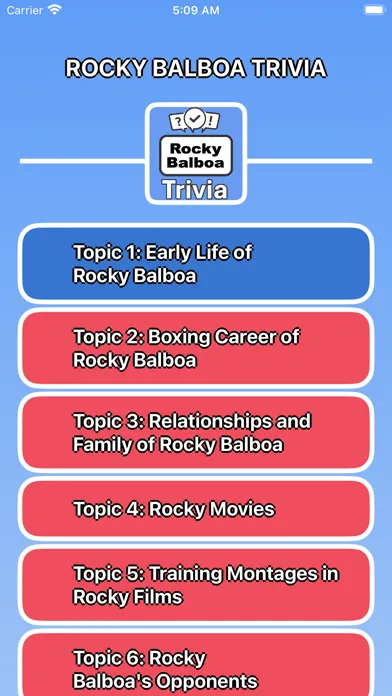 Rocky Balboa Trivia應用截圖