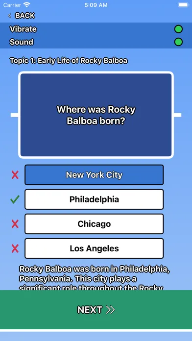Rocky Balboa Trivia應用截圖