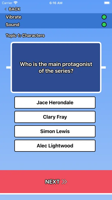 Ảnh chụp màn hình của Shadowhunters Trivia