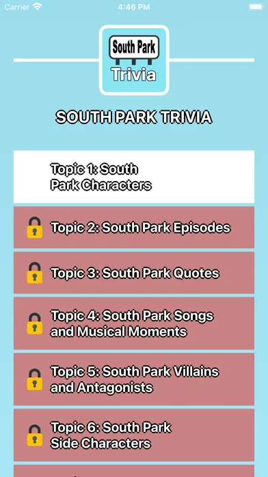 South Park Trivia স্ক্রিনশট