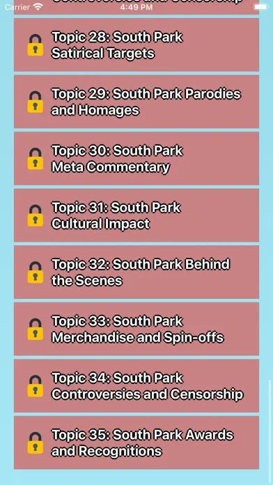 South Park Trivia স্ক্রিনশট