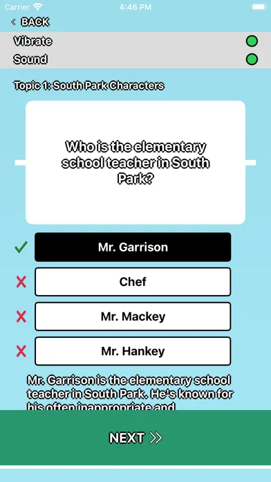 South Park Trivia স্ক্রিনশট