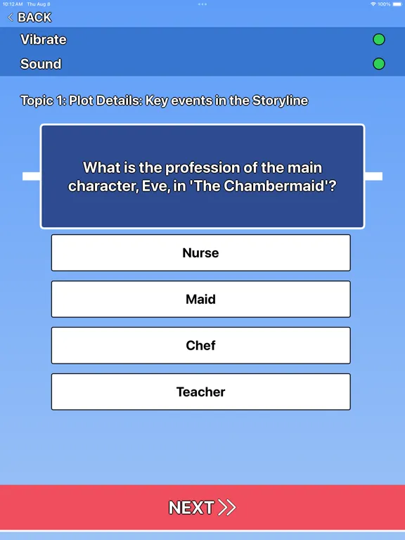 Capturas de pantalla de The Chambermaid Trivia iPad 