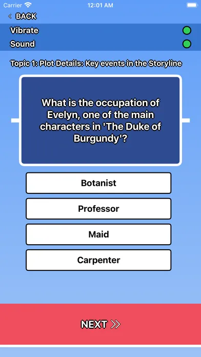 Capturas de tela do The Duke of Burgundy Trivia