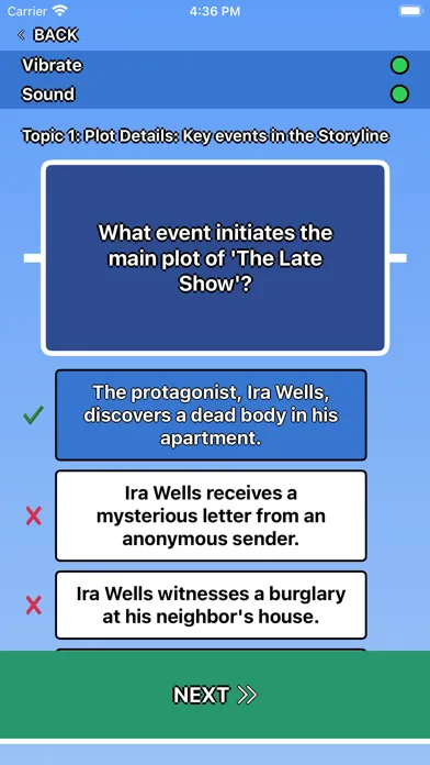 ภาพหน้าจอของ The Late Show Trivia