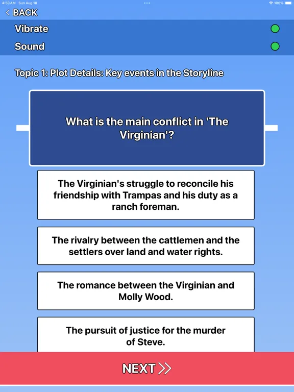 Capturas de tela do The Virginian Trivia iPad 