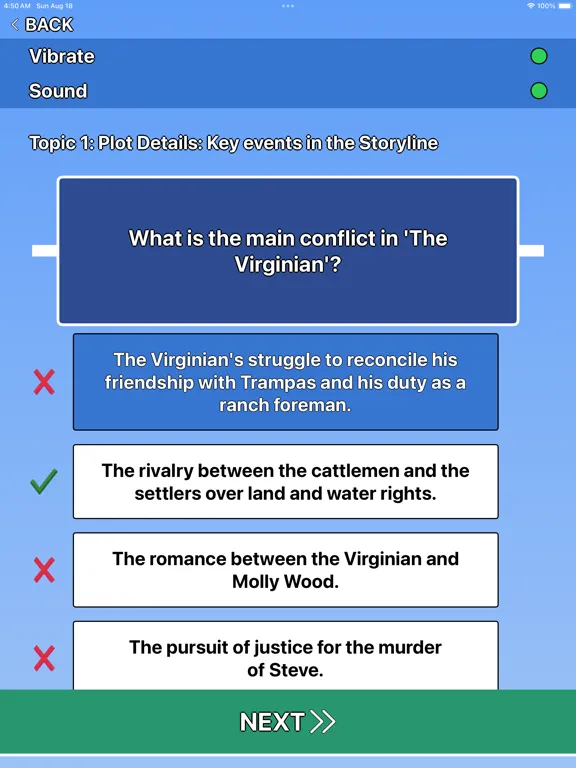 Capturas de tela do The Virginian Trivia iPad 