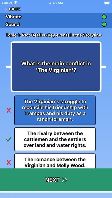 Capturas de tela do The Virginian Trivia