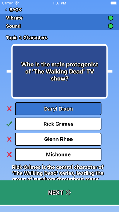 Capturas de tela do The Walking Dead Trivia