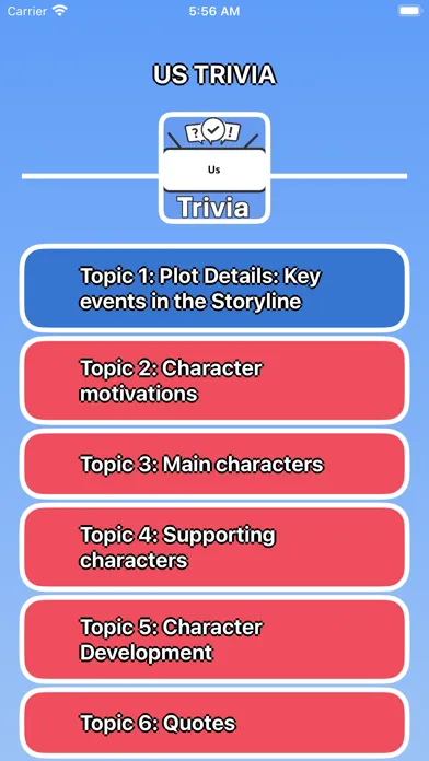 Tangkapan layar Us Trivia