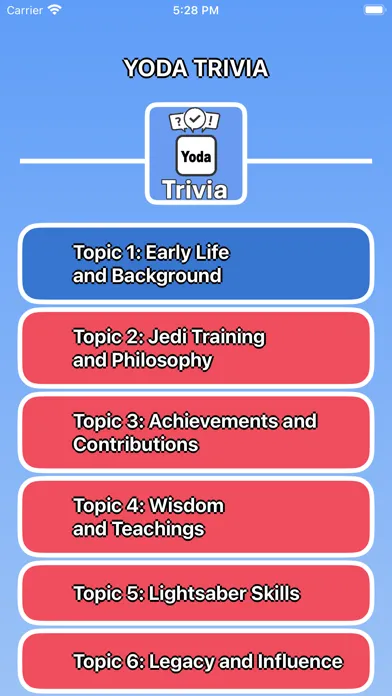 Screenshot di Yoda Trivia