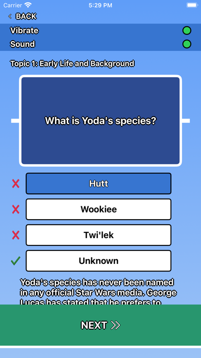Capturas de pantalla de Yoda Trivia