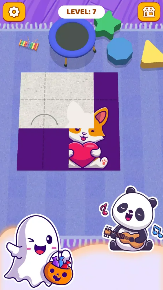 Tangkapan layar Paper Fold: Paper Puzzle 3D