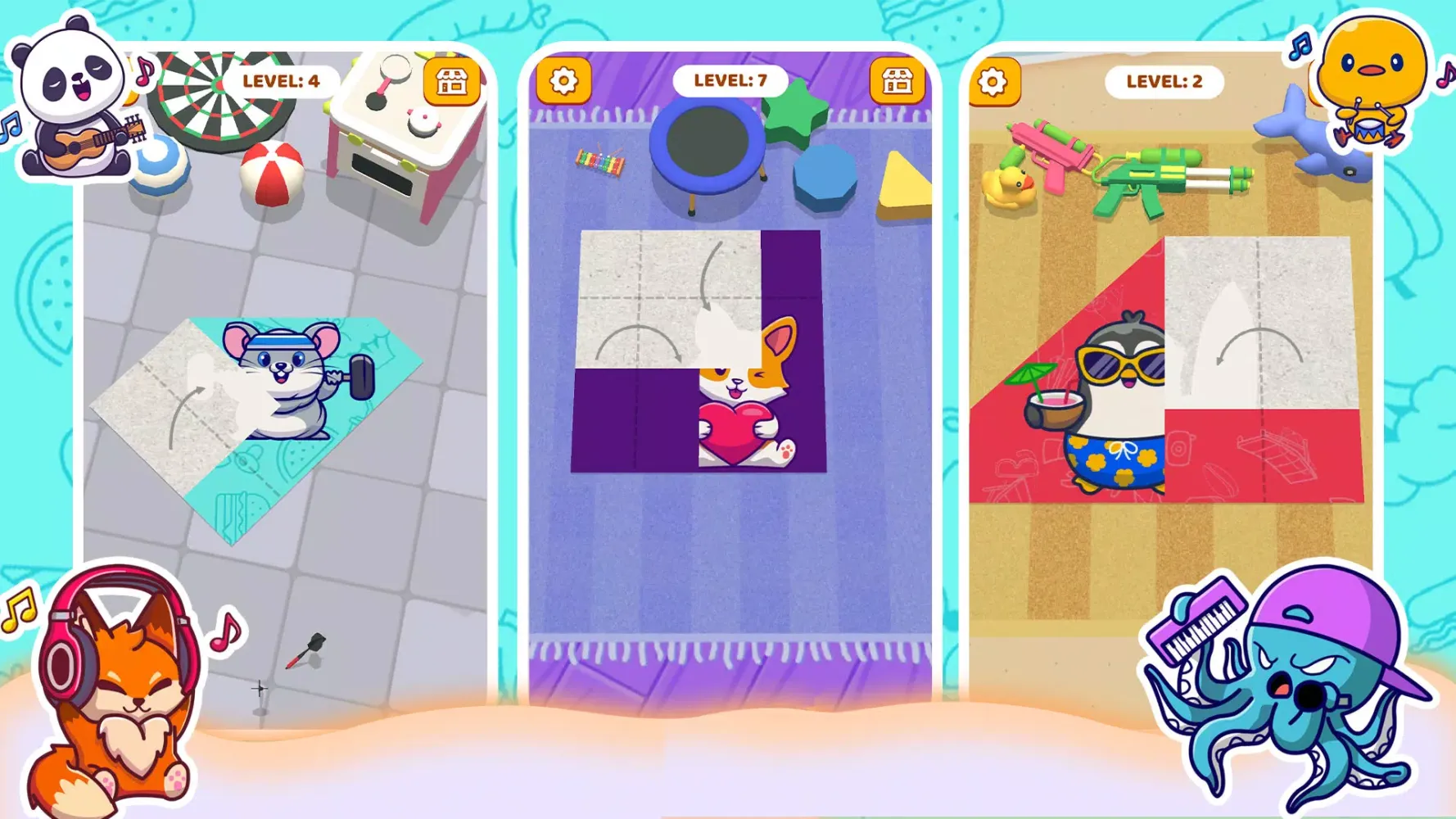 Tangkapan layar Paper Fold: Paper Puzzle 3D
