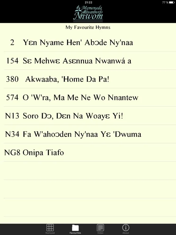 تصاویر Twi SDA Hymnal iPad 