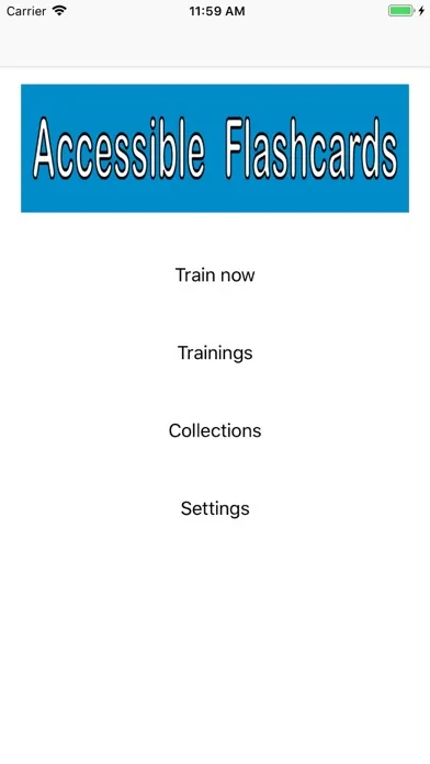 Tangkapan skrin Accessible flash cards