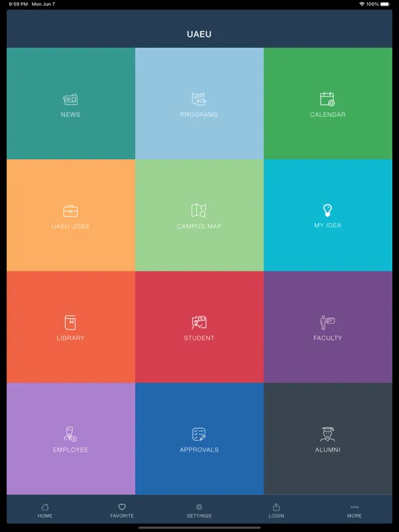 UAEU APP iPad  스크린샷