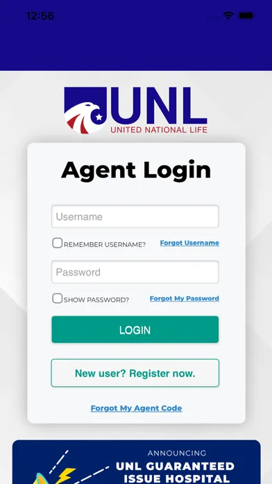 Tangkapan skrin UNL E-App