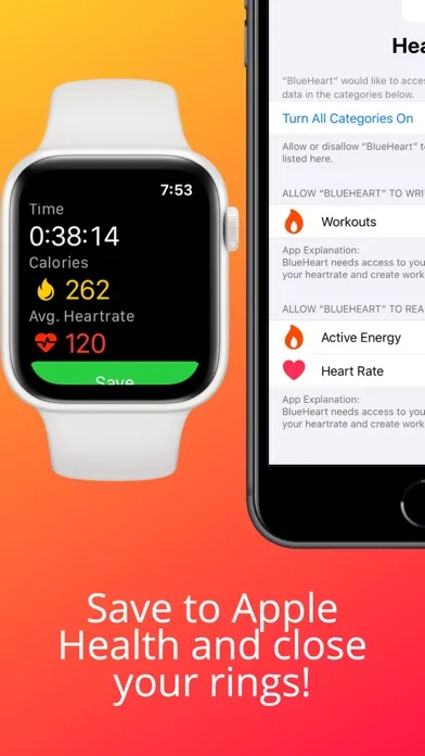 Capturas de tela do BlueHeart Bluetooth Heart Rate