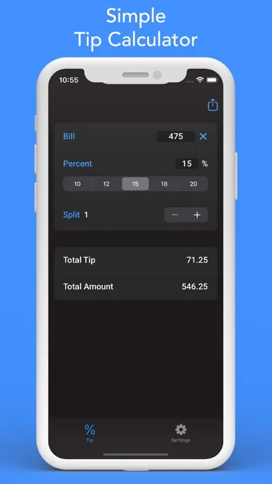 Tangkapan layar Tip Calculator - Bill Split