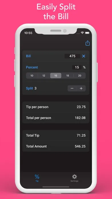Tangkapan layar Tip Calculator - Bill Split